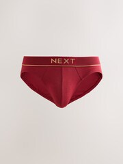 Red/Navy Gold Waistbands - Briefsbogate pamukom - Slika 3 od 10