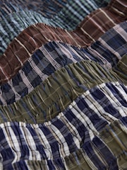 Navy/Green Check 8 pack Woven Pure Boxers - Image 11 of 12