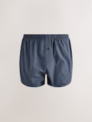 Navy/Green Check 8 pack Woven Pure Boxers - Image 8 of 12