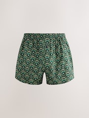 Rich Colour Pattern 4 pack Woven Cotton Boxers - Image 1 of 5
