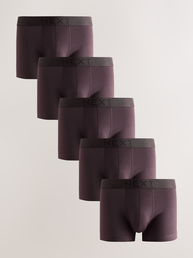 Burgundy Red Hipster Trunks 5 Pack - Image 1 of 10 Burgundy Red Hipster Trunks 5 Pack - Image 1 of 10