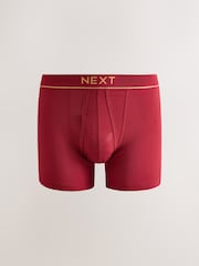 Red/Blue Rich 5 Pack A Front Cotton Rich Boxers - Image 6 of 9