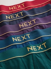 Red/Blue Rich 5 Pack A Front Cotton Rich Boxers - Image 8 of 9