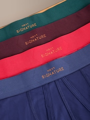 Green/Purple Lyocell 4 pack Supima Cotton Signature A-Front Boxers - Image 7 of 8