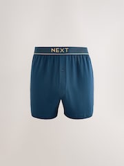 Red/Navy Gold Waistbands 5 Pack Loose Boxers - Image 2 of 9