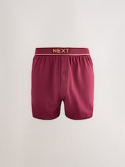 Red/Navy Gold Waistbands 5 Pack Loose Boxers - Image 3 of 9
