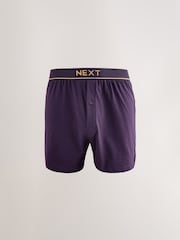 Red/Navy Gold Waistbands 5 Pack Loose Boxers - Image 4 of 9