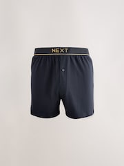 Red/Navy Gold Waistbands 5 Pack Loose Boxers - Image 5 of 9
