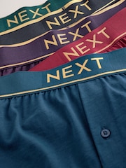 Red/Navy Gold Waistbands 5 Pack Loose Boxers - Image 9 of 9