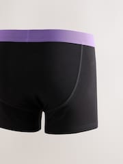 Black Bright Waistband 5 Pack A-Front Cotton Rich Boxers 5 Pack - Image 10 of 10