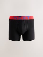 Black Bright Waistband 5 Pack A-Front Cotton Rich Boxers 5 Pack - Image 3 of 10