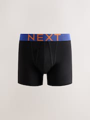 Black Bright Waistband 5 Pack A-Front Cotton Rich Boxers 5 Pack - Image 4 of 10