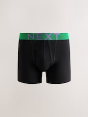 Black Bright Waistband 5 Pack A-Front Cotton Rich Boxers 5 Pack - Image 5 of 10