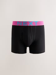 Black Bright Waistband 5 Pack A-Front Cotton Rich Boxers 5 Pack - Image 6 of 10