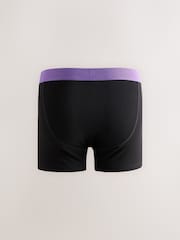 Black Bright Waistband 5 Pack A-Front Cotton Rich Boxers 5 Pack - Image 7 of 10
