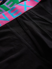 Black Bright Waistband 5 Pack A-Front Cotton Rich Boxers 5 Pack - Image 9 of 10