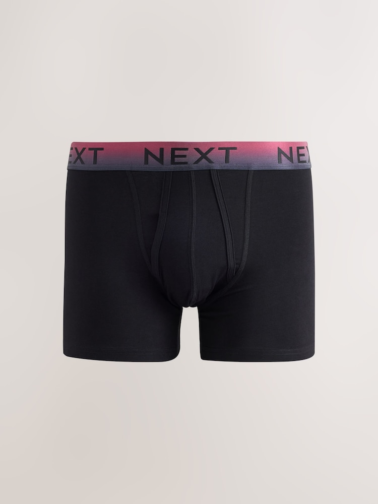 Itim at Mayaman na Ombre na Baywang - 10 Pack - Sports Long Legs Haba ng Cotton Rich Boxers - Larawan 13 ng 13