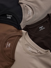 Neutral Slim Fit Long Sleeve Layering T-Shirts 5 Pack - Image 12 of 13