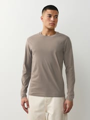 Neutral Slim Fit Long Sleeve Layering T-Shirts 5 Pack - Image 3 of 13