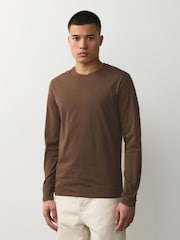 Neutral Slim Fit Long Sleeve Layering T-Shirts 5 Pack - Image 6 of 13