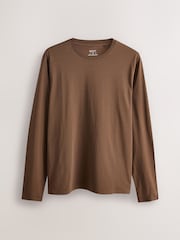 Neutral Slim Fit Long Sleeve Layering T-Shirts 5 Pack - Image 8 of 13