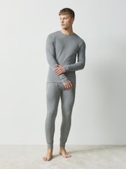 Szary - Thermal Long Sleeve Top and Leggings Set - Obraz 1 z 5