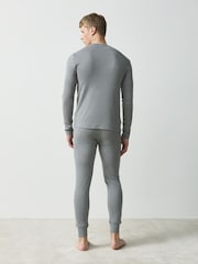 Szary - Thermal Long Sleeve Top and Leggings Set - Obraz 3 z 5