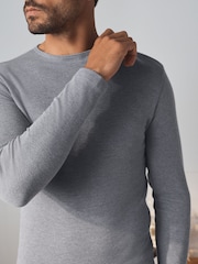Grey Thermal Long Sleeve Top and Leggings Set - Image 6 of 11