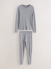 Grey Thermal Long Sleeve Top and Leggings Set - Image 7 of 11