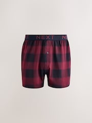 Red/Blue Check 5 Pack Loose Cotton Rich Boxers - Image 5 of 9
