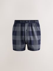 Red/Blue Check 5 Pack Loose Cotton Rich Boxers - Image 6 of 9