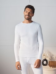Biały - Thermal Long Sleeve Top and Leggings Set - Obraz 2 z 5