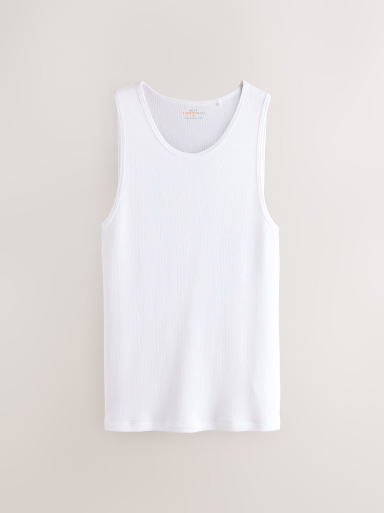 White Vest Thermal Tops 2 Pack - Image 2 of 5 White Vest Thermal Tops 2 Pack - Image 2 of 5