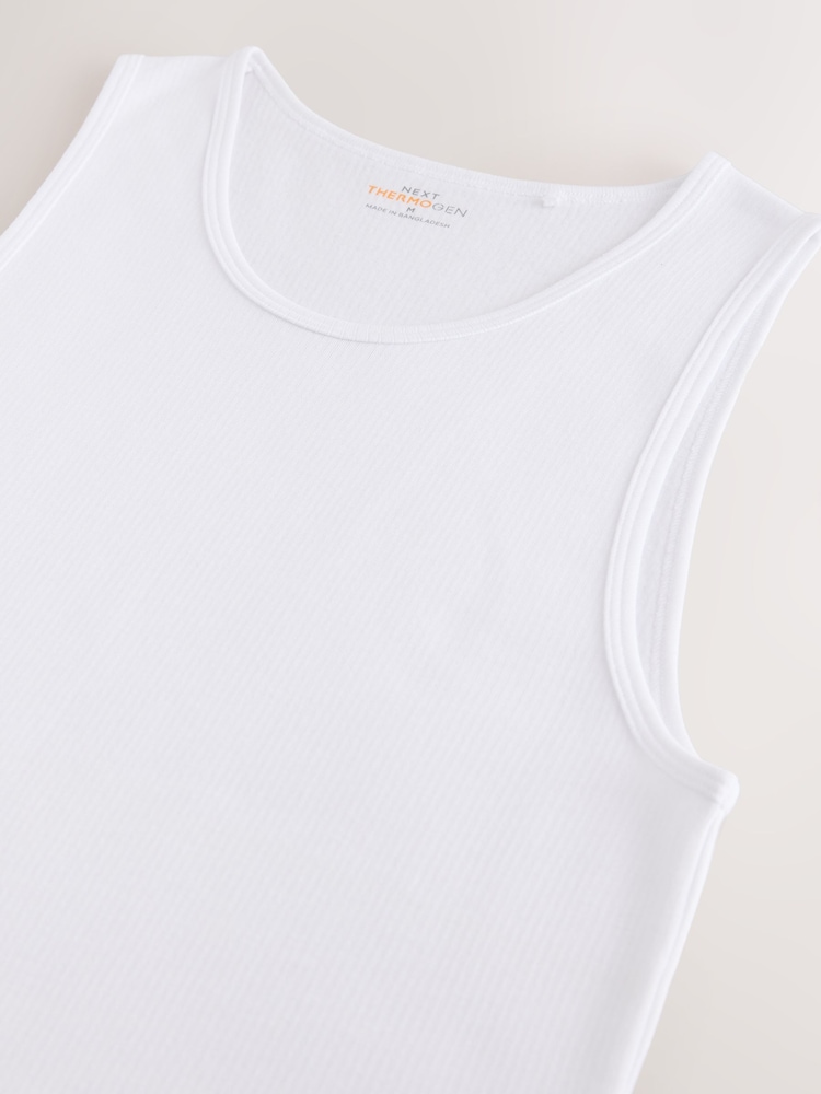 White Vest Thermal Tops 2 Pack - Image 5 of 5 White Vest Thermal Tops 2 Pack - Image 5 of 5