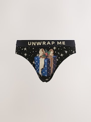 Christmas Present Brief Novelty Christmas Cotton Rich Boxers - Image 1 of 5