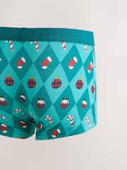 Green Nutcracker Christmas Cotton Rich Boxers - Image 2 of 4