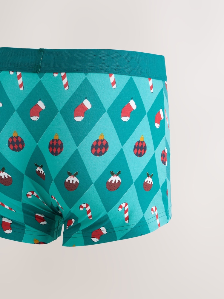 Green Nutcracker Christmas Cotton Rich Boxers - Image 2 of 4 Green Nutcracker Christmas Cotton Rich Boxers - Image 2 of 4