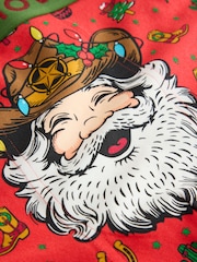 Red Ho Ho Howdy Cowboy Novelty Christmas Cotton Rich Boxers - Image 4 of 4