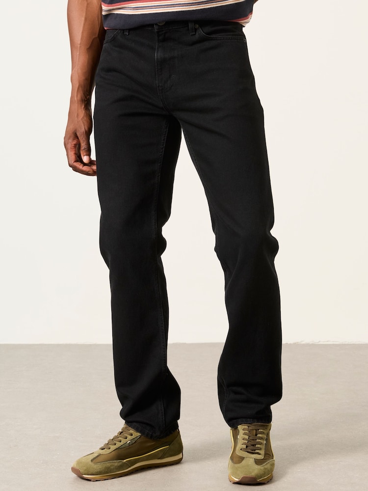 FatFace Black Straight Fit Jeans - Image 1 of 6 FatFace Black Straight Fit Jeans - Image 1 of 6