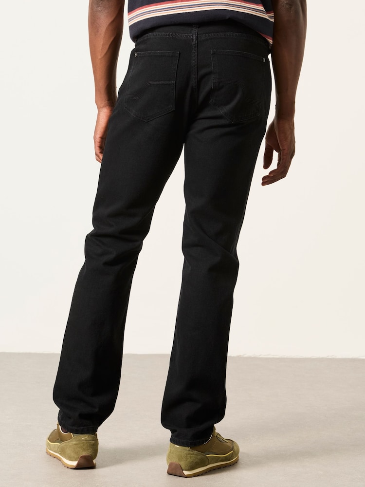 FatFace Black Straight Fit Jeans - Image 2 of 6 FatFace Black Straight Fit Jeans - Image 2 of 6