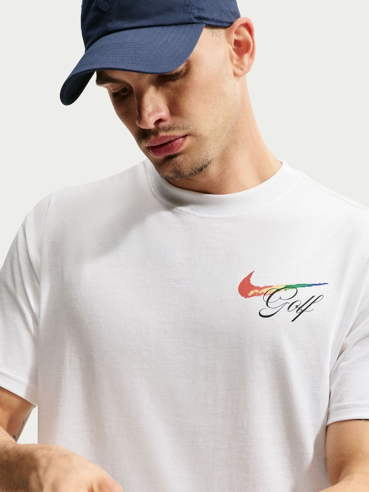 Nike White Golf Back Graphic T-Shirt - Image 5 of 5