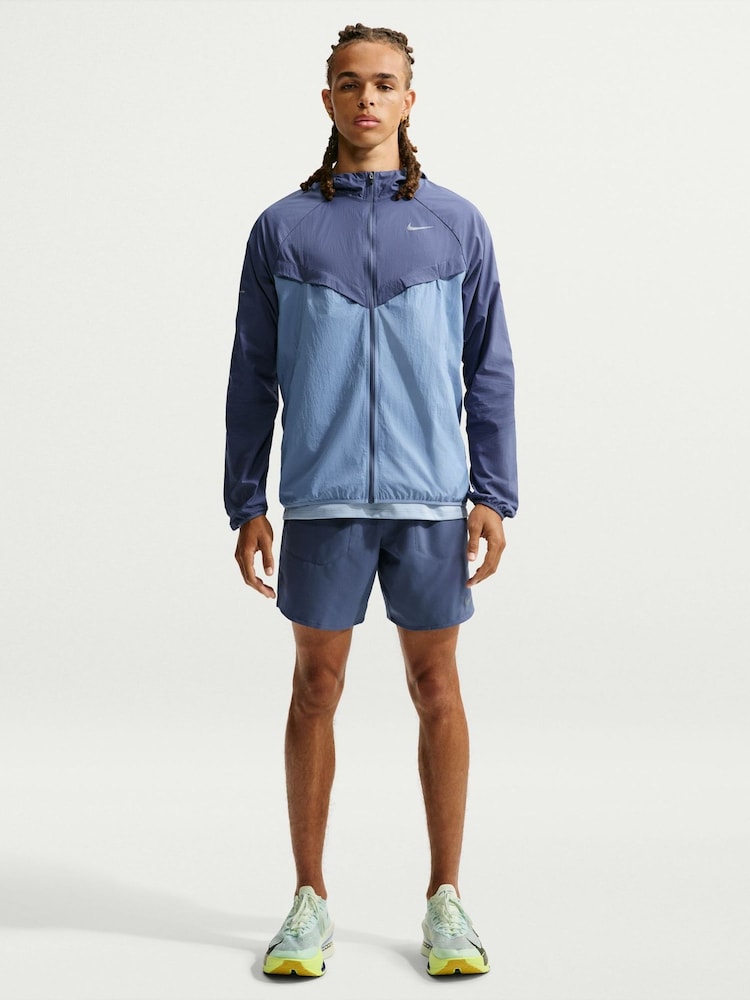 Nike Diffused Blue Dri-FIT Stride 7 Inch Briefs Lined Running Shorts - Image 1 of 5 Nike Diffused Blue Dri-FIT Stride 7 Inch Briefs Lined Running Shorts - Image 1 of 5