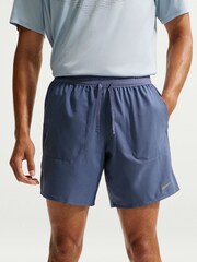 Nike Diffused Blue Dri-FIT Stride 7 Inch Briefs Lined Running Shorts - Image 3 of 5
