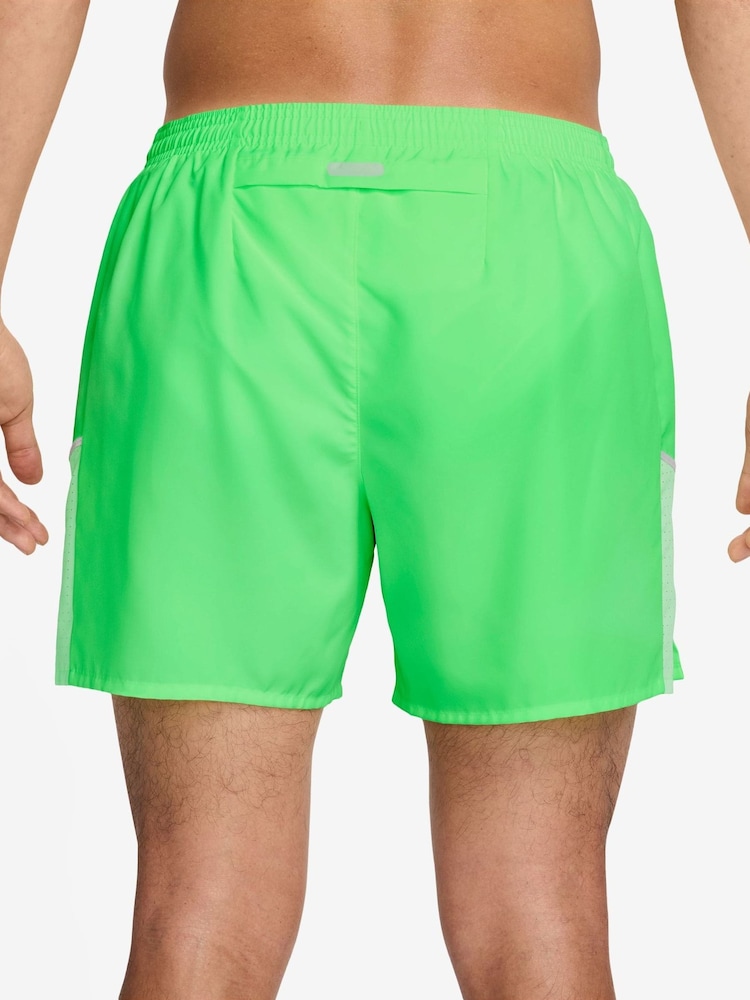 Nike Illusion Green Miler Dri-FIT 5 inch Brief-Lined Running Shorts - Image 2 of 4 Nike Illusion Green Miler Dri-FIT 5 inch Brief-Lined Running Shorts - Image 2 of 4