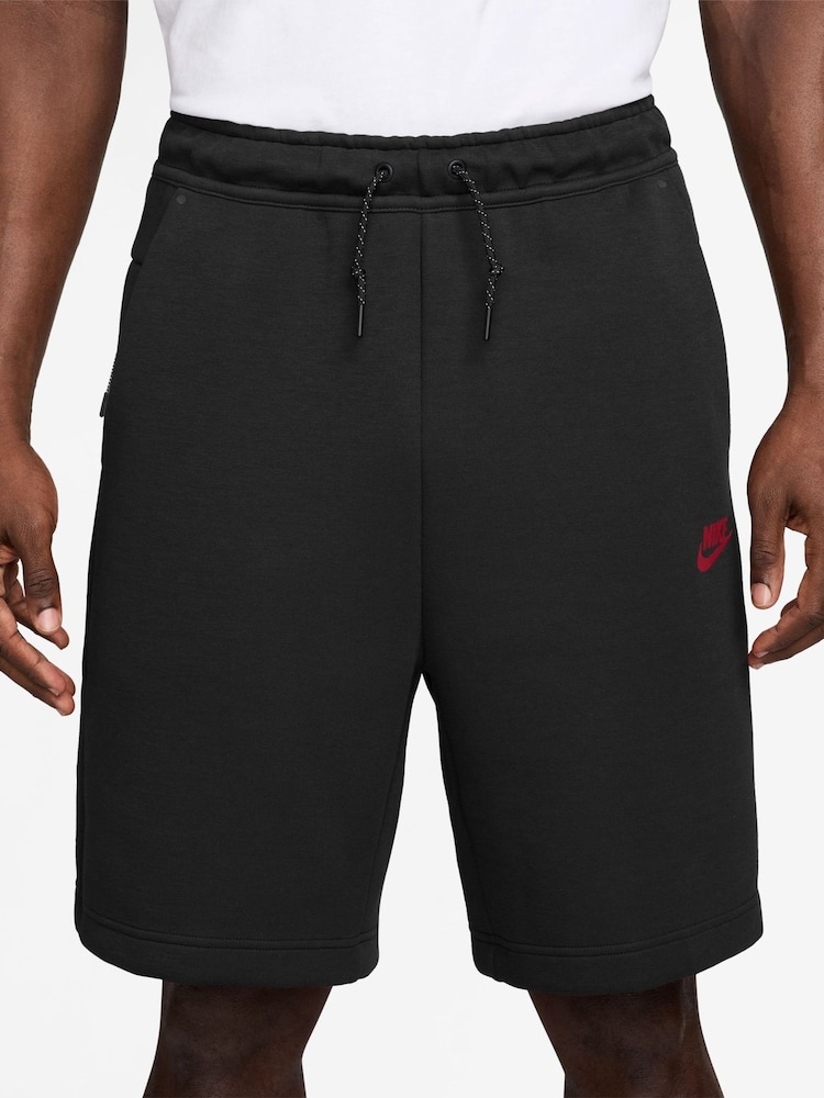 Nike Black Tech Fleece Shorts - Image 1 of 4 Nike Black Tech Fleece Shorts - Image 1 of 4