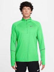Nike Illusion Green Miler Dri-FIT Half Zip Running Top - Image 1 of 4