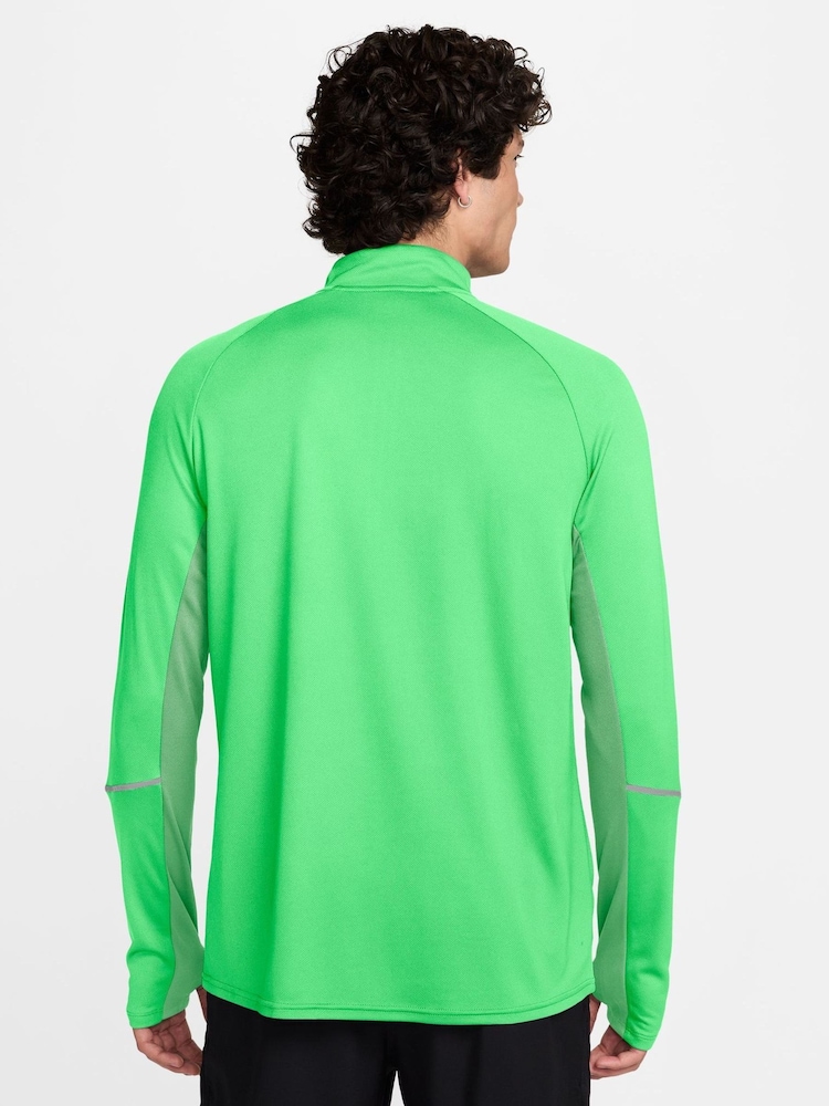 Nike Illusion Green Miler Dri-FIT Half Zip Running Top - Image 2 of 4 Nike Illusion Green Miler Dri-FIT Half Zip Running Top - Image 2 of 4