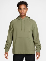Nike Dusty Olive Green Oversized Dri-FIT Fleece Training Hoodie - Image 1 of 3