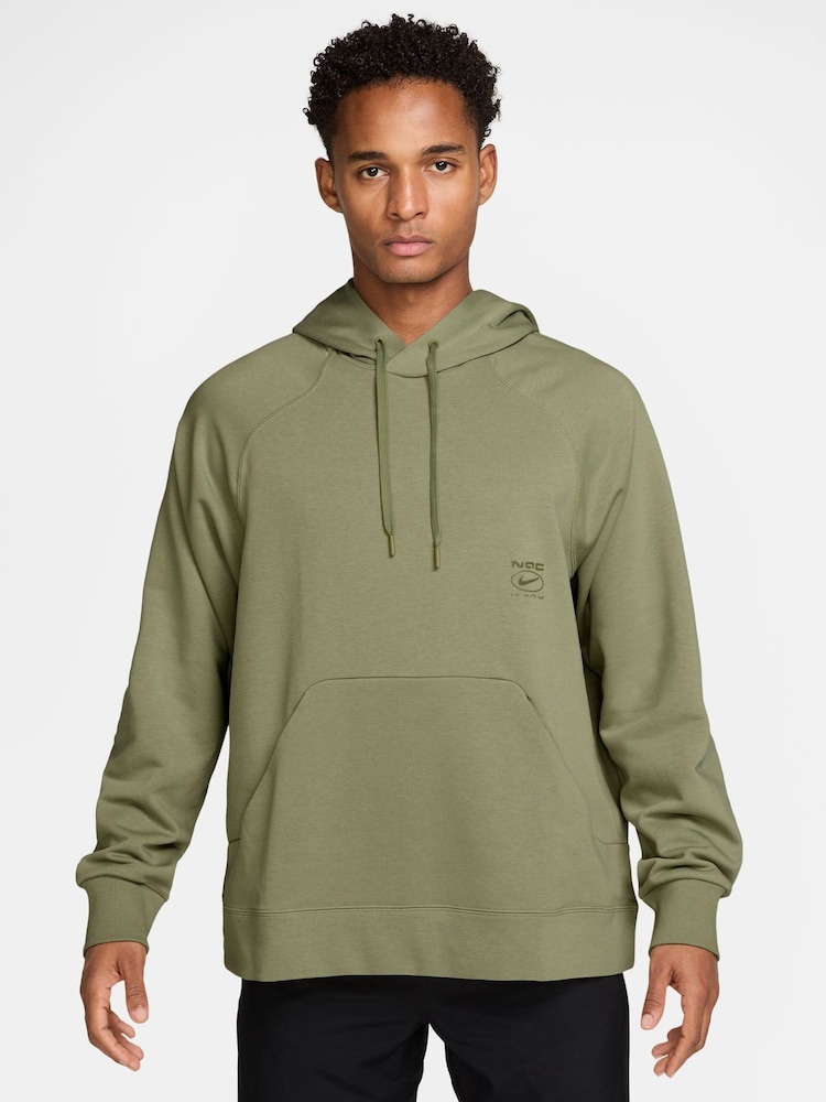 Nike Dusty Olive Green Oversized Dri-FIT Fleece Training Hoodie - Image 1 of 3 Nike Dusty Olive Green Oversized Dri-FIT Fleece Training Hoodie - Image 1 of 3