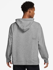 Nike Smoke Grey Oversized Dri-FIT Fleece Training Hoodie - Image 2 of 3
